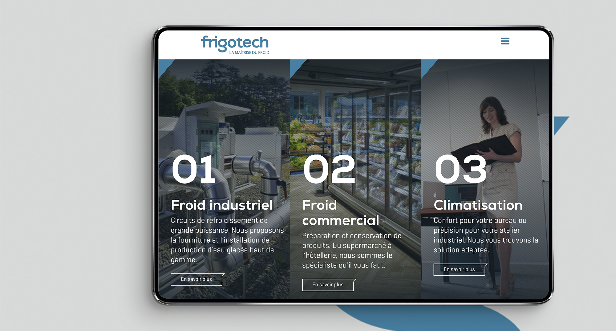 Site internet pour Frigotech.