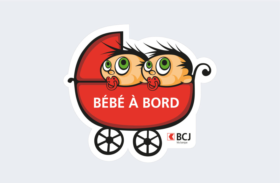 Illustration pour l'autocolant bébé à bord BCJ