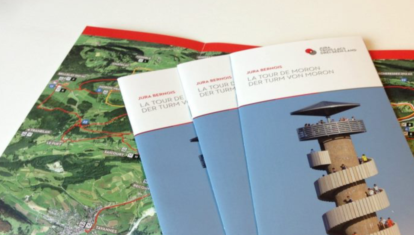 Brochure pour le tourisme du Jura bernois.