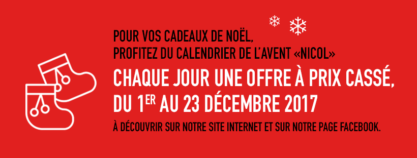 Affiche de campagne de noël pour Nicol Meubles.