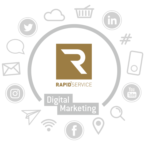 Logo digital marketing de Rapid'Service.