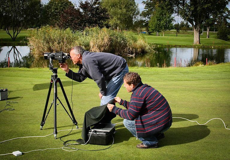 Shooting photo sur un terrain de golf pour une campagne de pub de la BCJ.