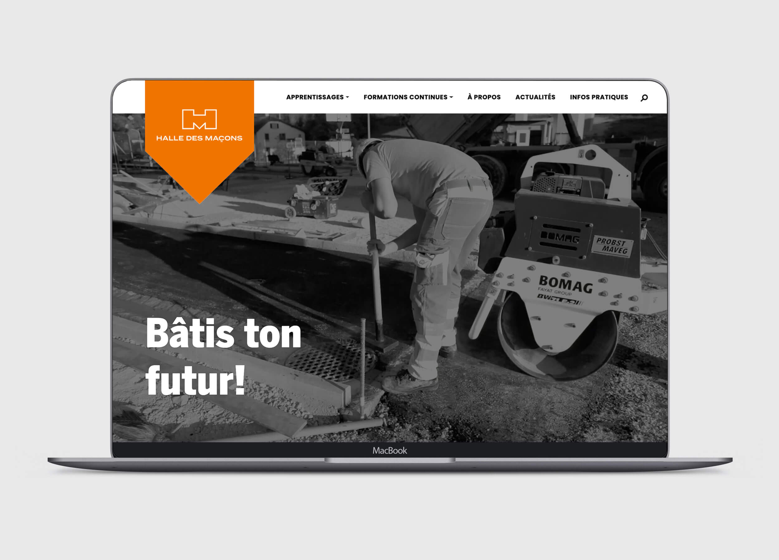 Page d'accueil du site internet 