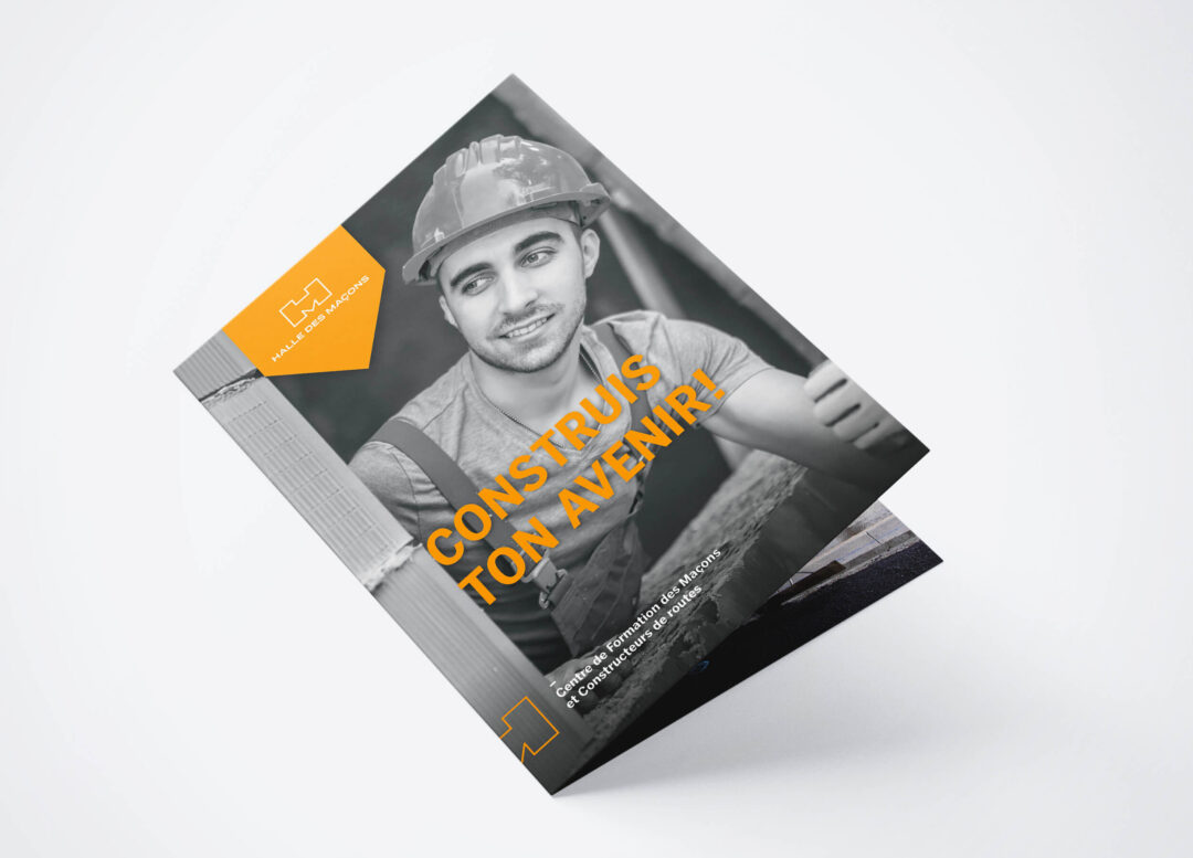 Couverture du dépliant quatre pages de présentation