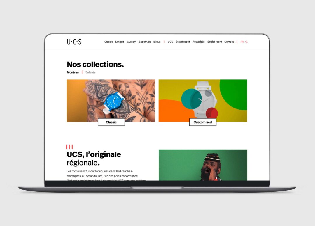 Site internet UCS - présentation des collections